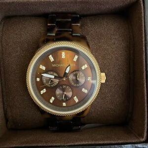 Michael Kors watch in tortoise